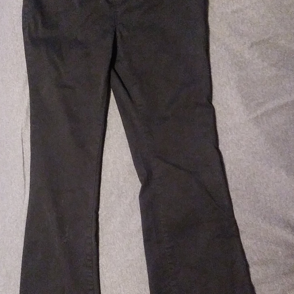 IMAN Tummy Tucking Bootcut Pants Jeans Black 10 Hsn Qvc